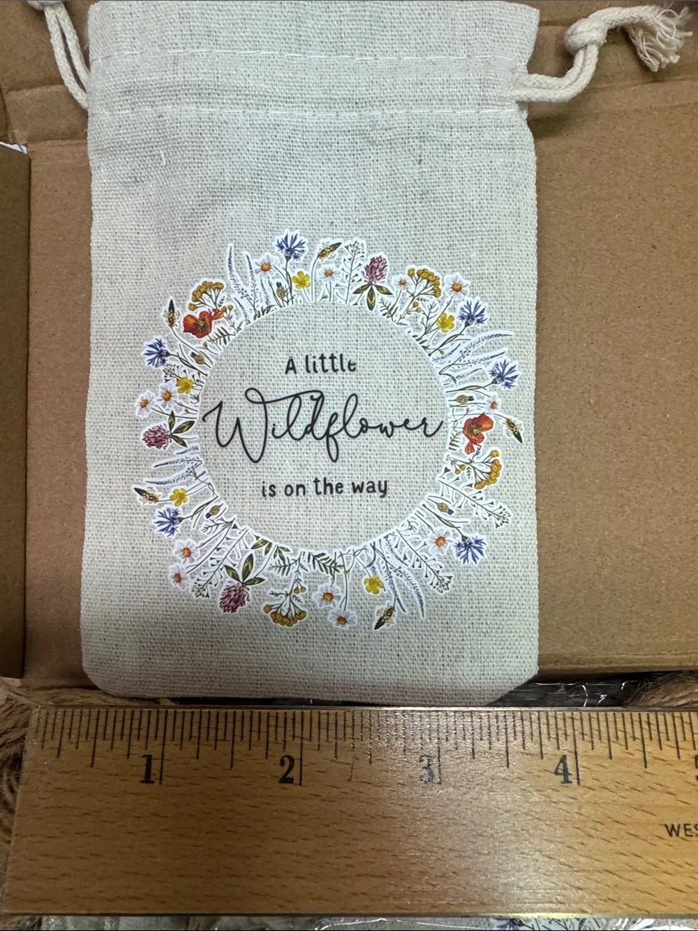 25 Sets Canvas Drawstring Gift Bag with Thank You Cards & Twine - NWT
